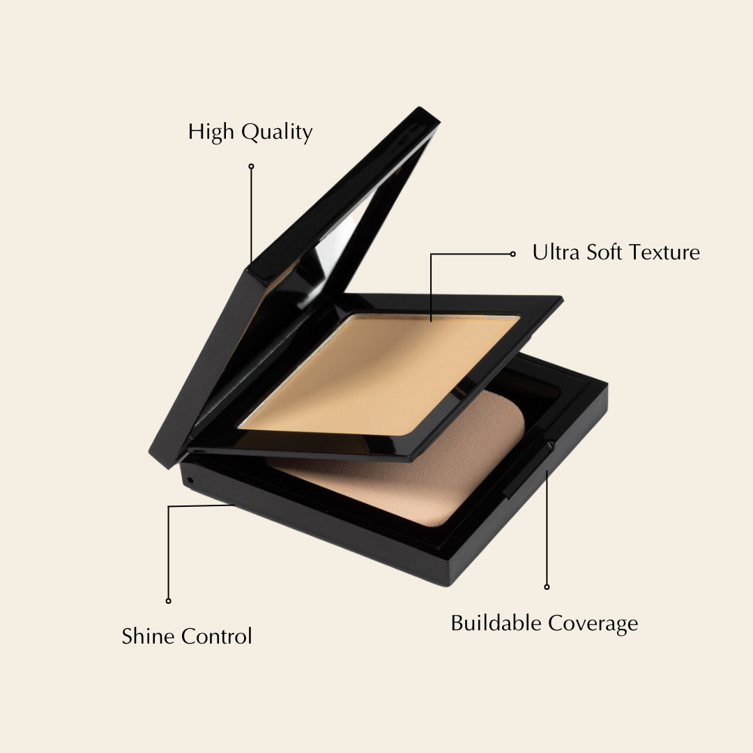 Gluten-Free Powder Foundation – Nut-Free, Vegan Luminous Matte Finish