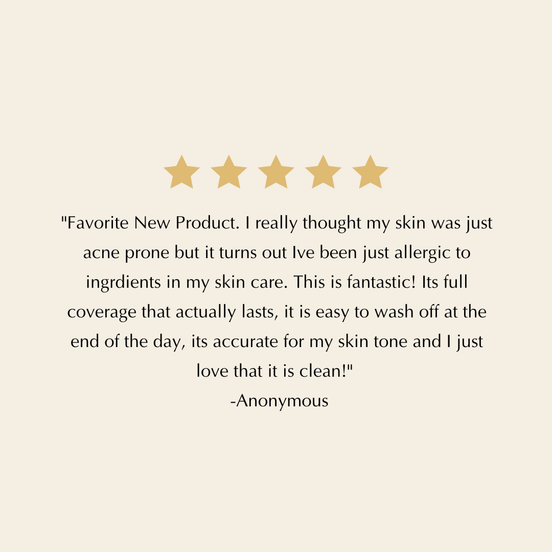 Gluten-Free Matte Foundation with SPF 30 – Nut-Free, Vegan, Full Coverage & Hydrating