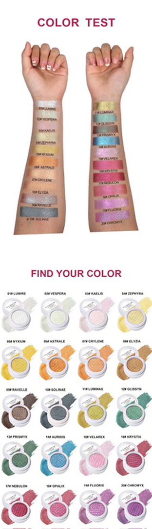 Gluten-Free Eyeshadow – Nut-Free, Vegan & Egg-Free Creamy Radiance in 20 Shades