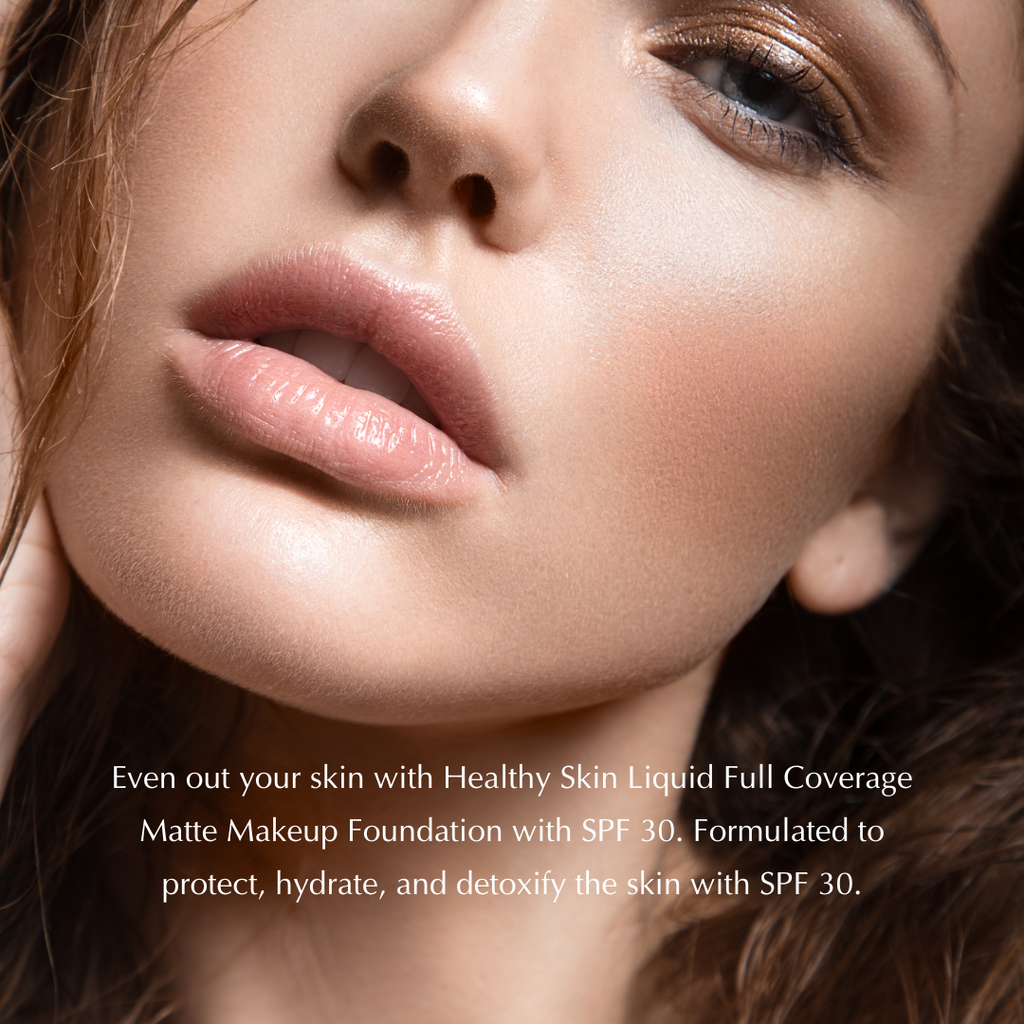 Gluten-Free Matte Foundation with SPF 30 – Nut-Free, Vegan, Full Coverage & Hydrating
