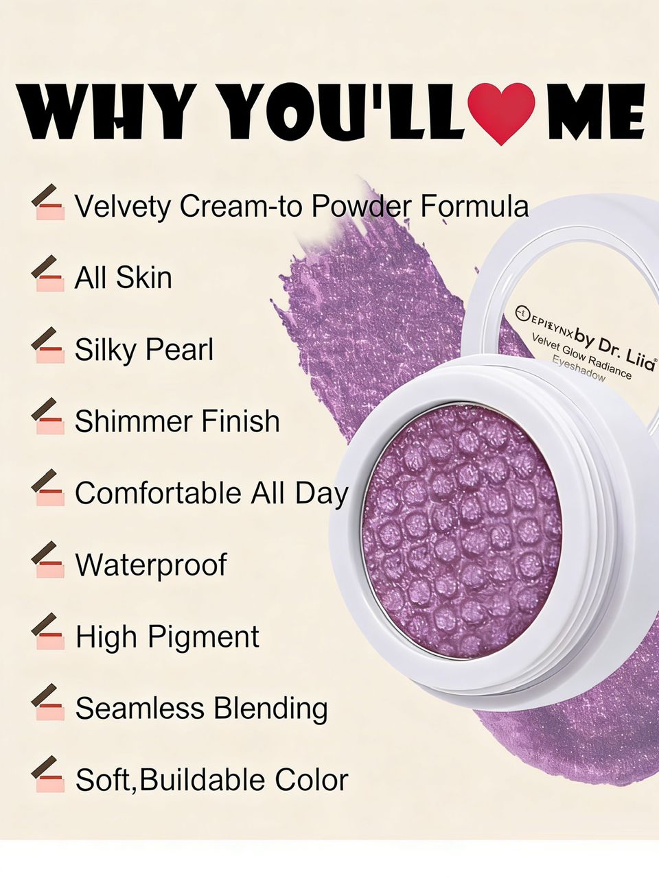 Gluten-Free Eyeshadow – Nut-Free, Vegan & Egg-Free Creamy Radiance in 20 Shades