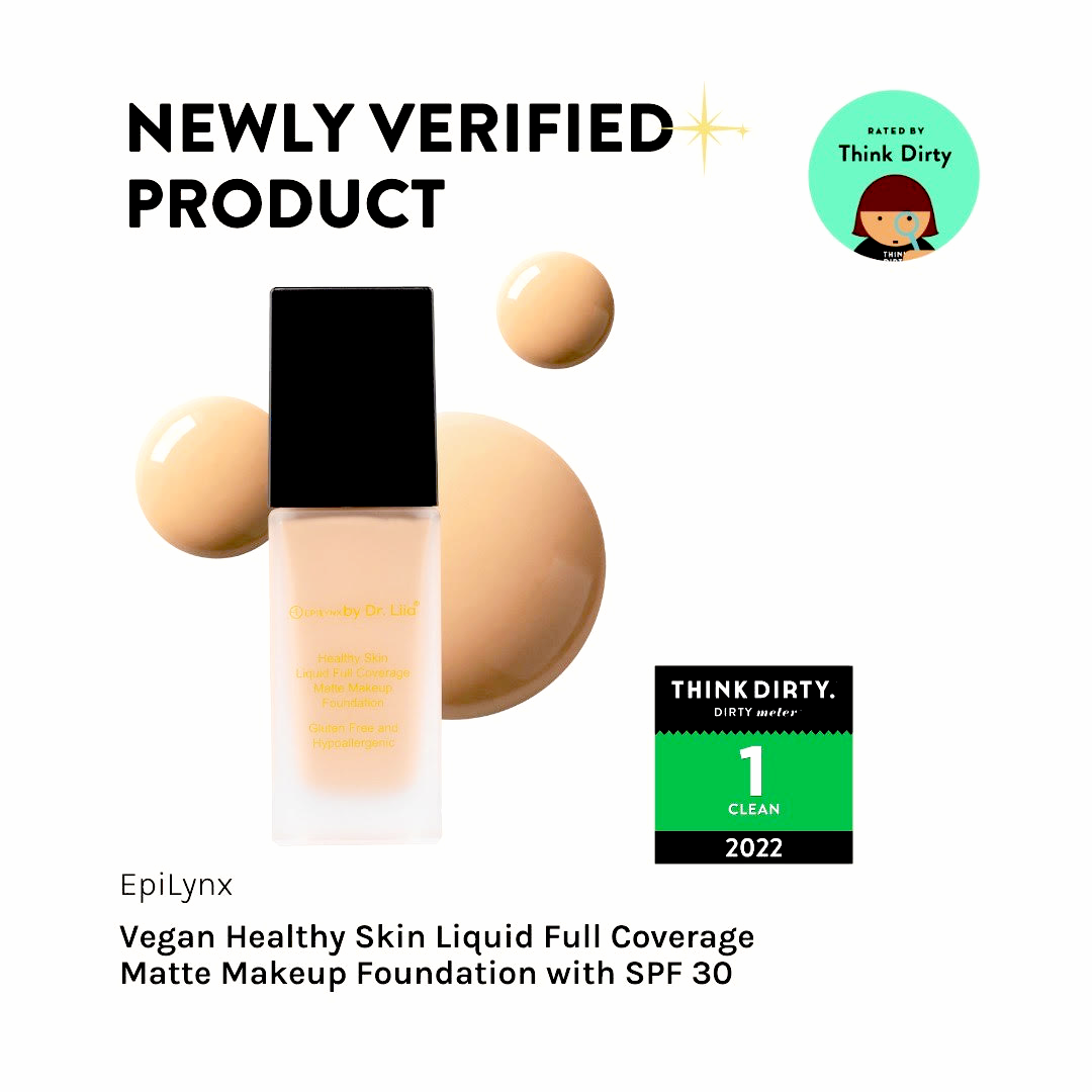 Gluten-Free Matte Foundation with SPF 30 – Nut-Free, Vegan, Full Coverage & Hydrating