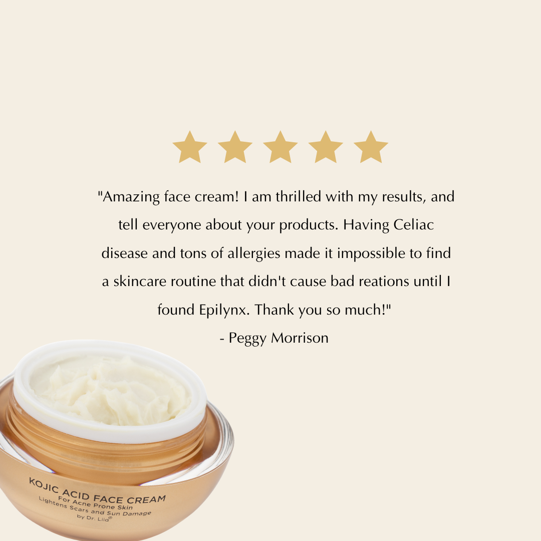 Gluten-Free Kojic Acid Face Cream – Nut-Free, Vegan Brightening for Acne-Prone Skin