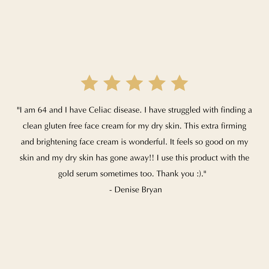 Gluten-Free Gold Infusion Face Cream – Nut-Free, Vegan, Brightening & Firming