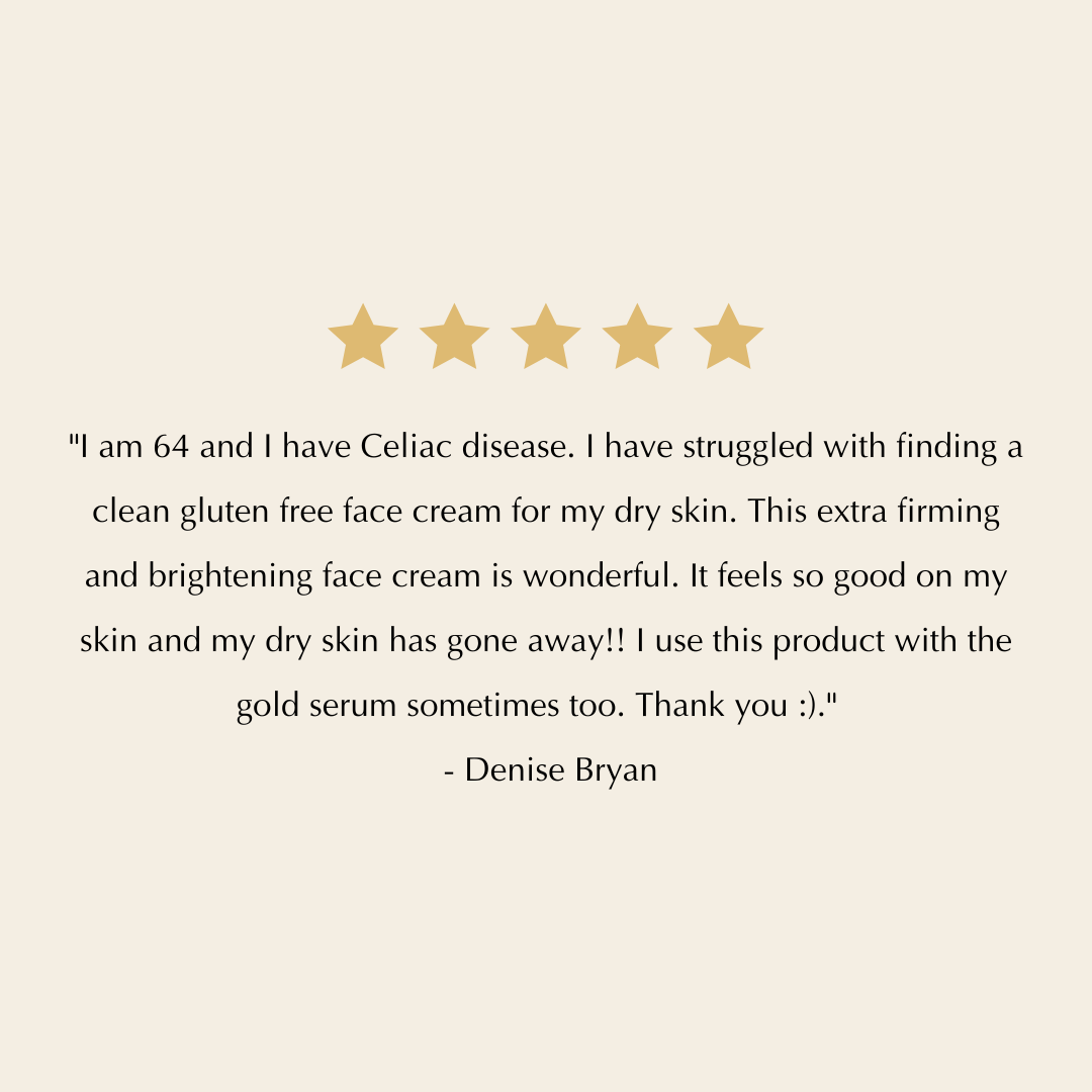 Gluten-Free Gold Infusion Face Cream – Nut-Free, Vegan, Brightening & Firming