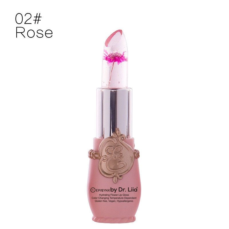 Gluten-Free Color-Changing Flower Lip Gloss – Nut-Free, Vegan & Hydrating