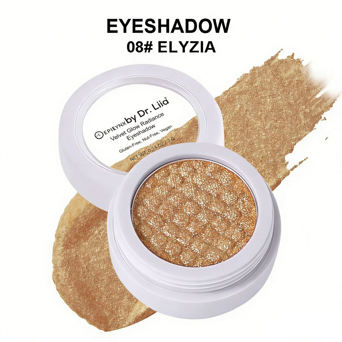Gluten-Free Eyeshadow – Nut-Free, Vegan & Egg-Free Creamy Radiance in 20 Shades