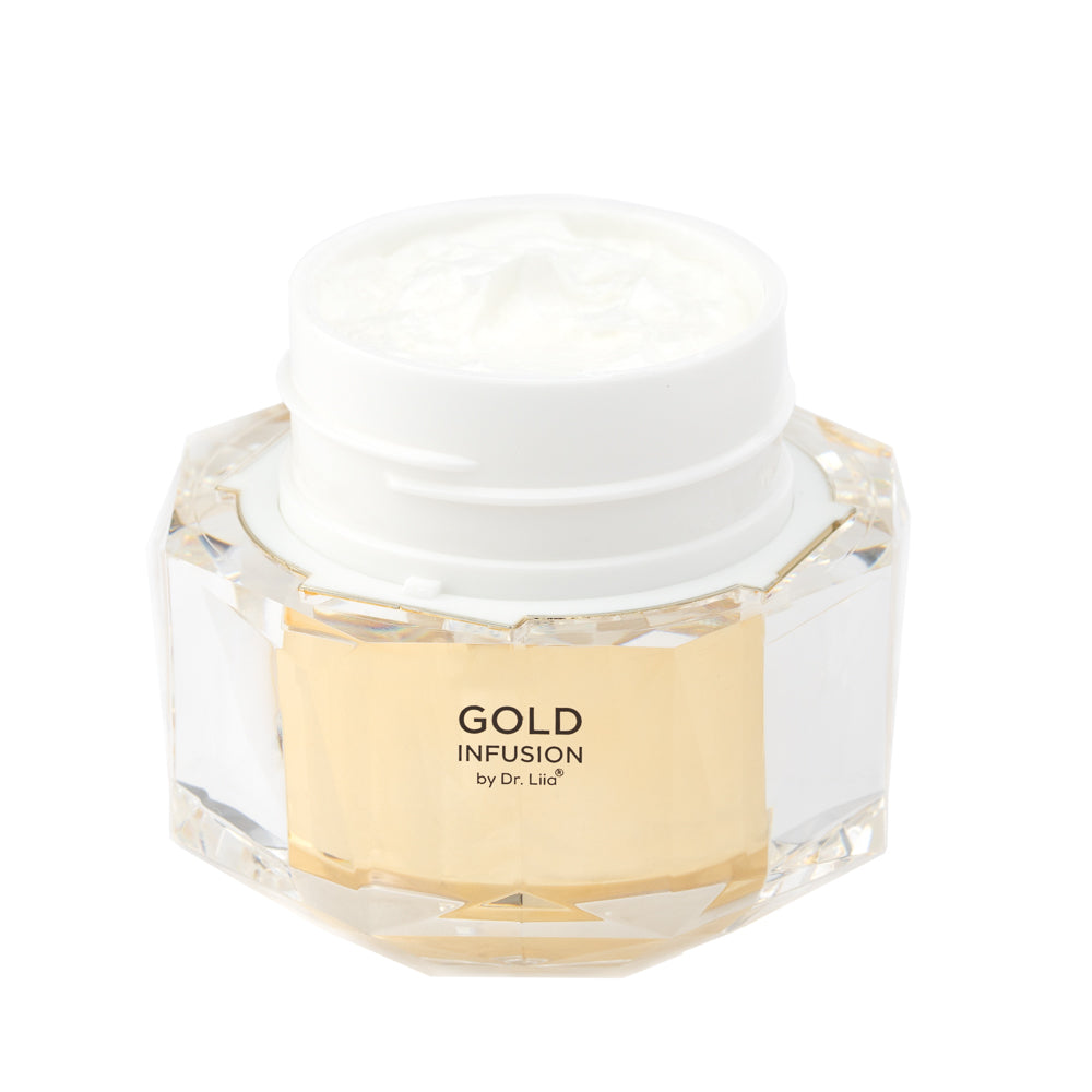 Gluten-Free Gold Infusion Face Cream – Nut-Free, Vegan, Brightening & Firming
