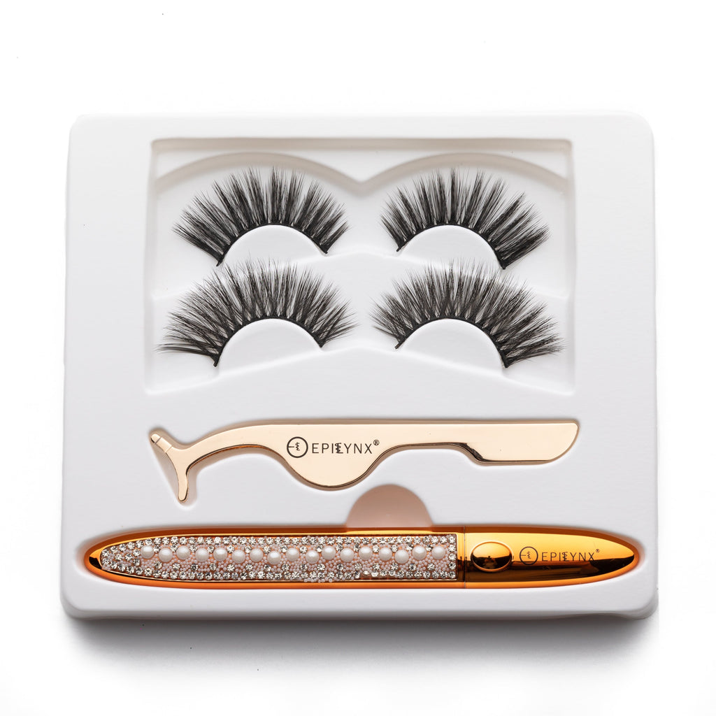 Gluten-Free No-Glue Lash Kit – Nut-Free, Vegan Reusable Lashes & Waterproof Liner