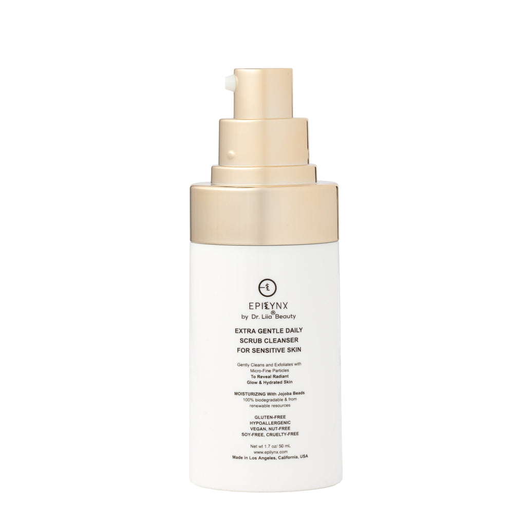 Gluten-Free Exfoliating Face Scrub – Nut-Free, Vegan, with Hyaluronic Acid & Jojoba Beads