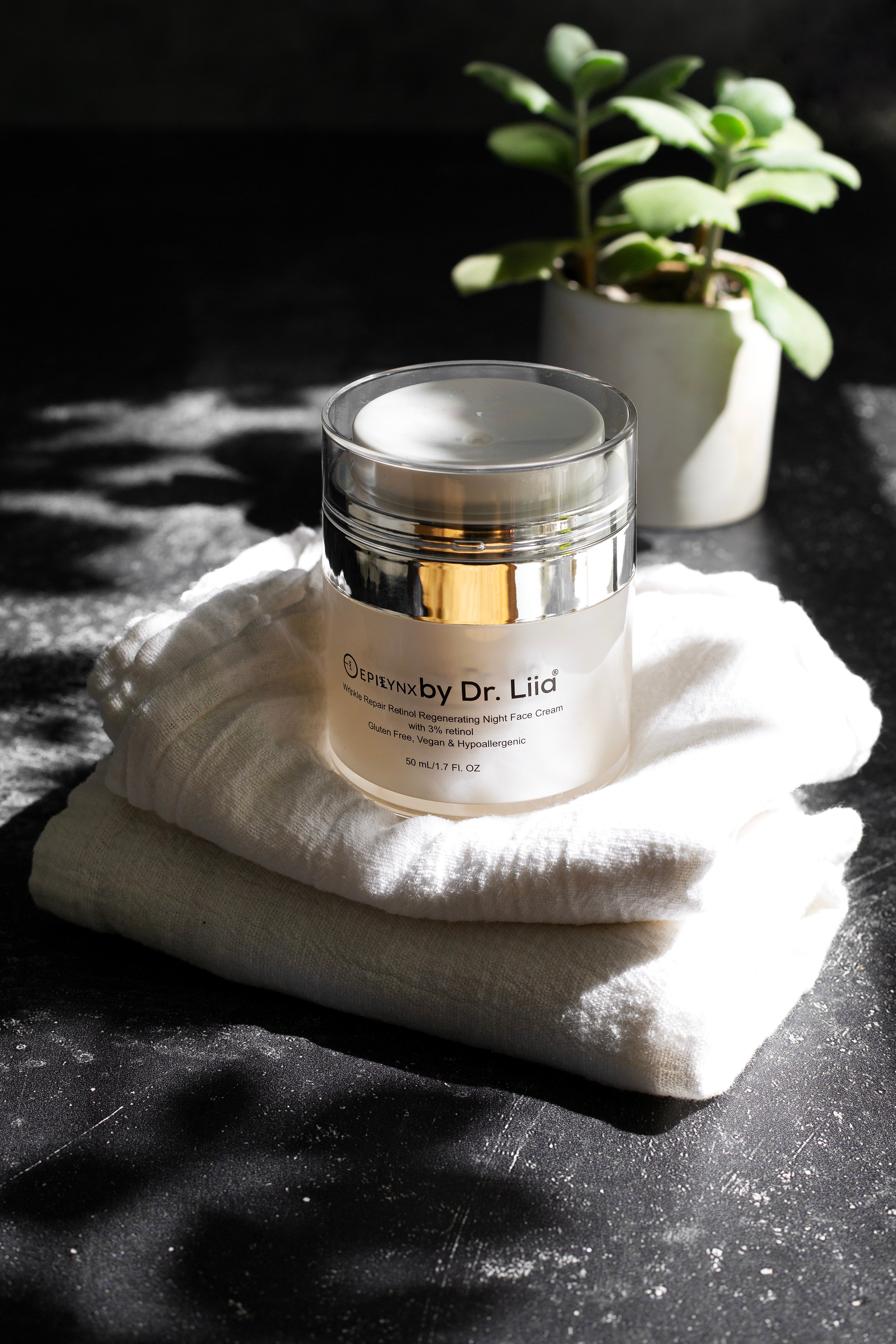 Gluten-Free Retinol Night Cream – Nut-Free, Vegan Wrinkle Repair & Regenerating