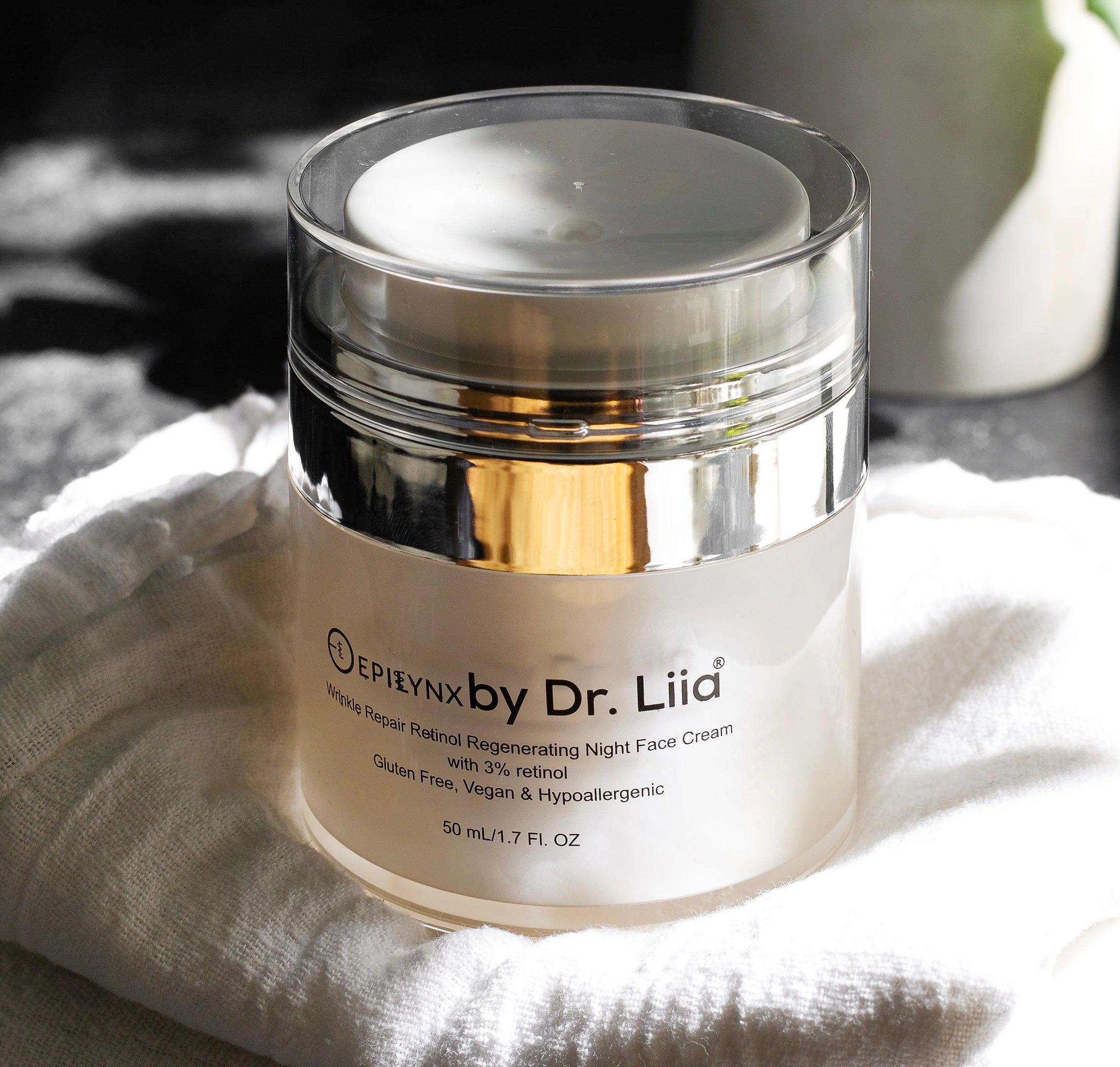 Gluten-Free Retinol Night Cream – Nut-Free, Vegan Wrinkle Repair & Regenerating