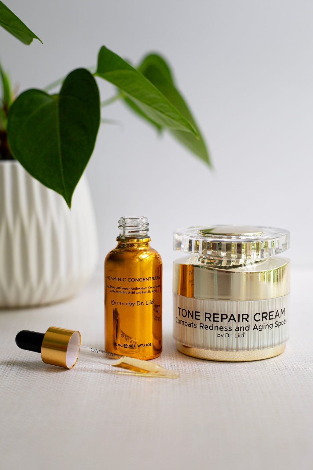 Gluten-Free Vitamin C & Dark Spot Cream Set – Nut-Free, Vegan Hyperpigmentation Duo