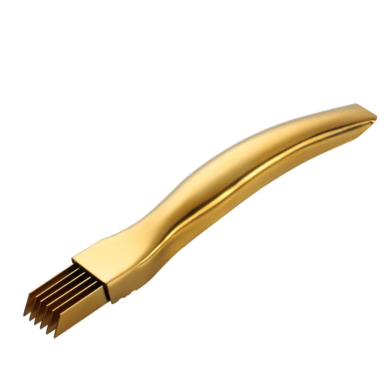 Chef essential stainless steel vegetable cutter kitchen gadgets ware Gold manual metal onion garlic diced knife tools tableware