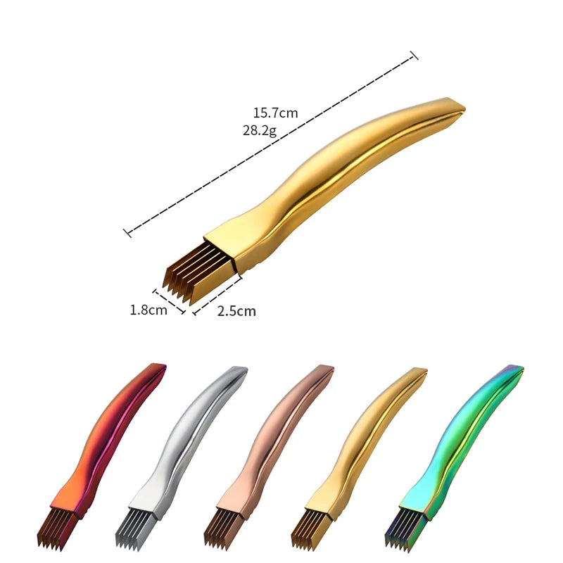 Chef essential stainless steel vegetable cutter kitchen gadgets ware Gold manual metal onion garlic diced knife tools tableware