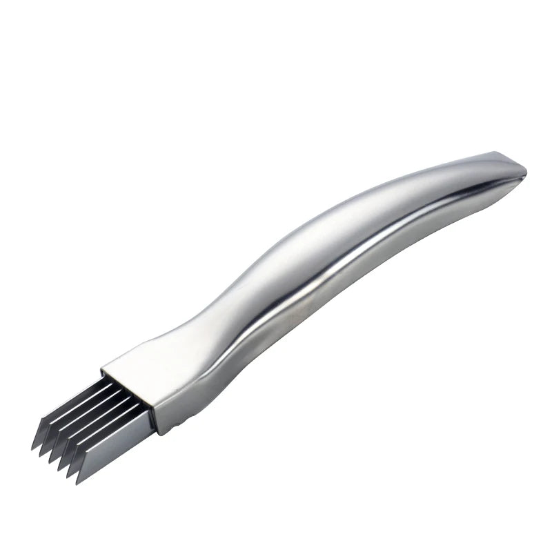 Chef essential stainless steel vegetable cutter kitchen gadgets ware Gold manual metal onion garlic diced knife tools tableware