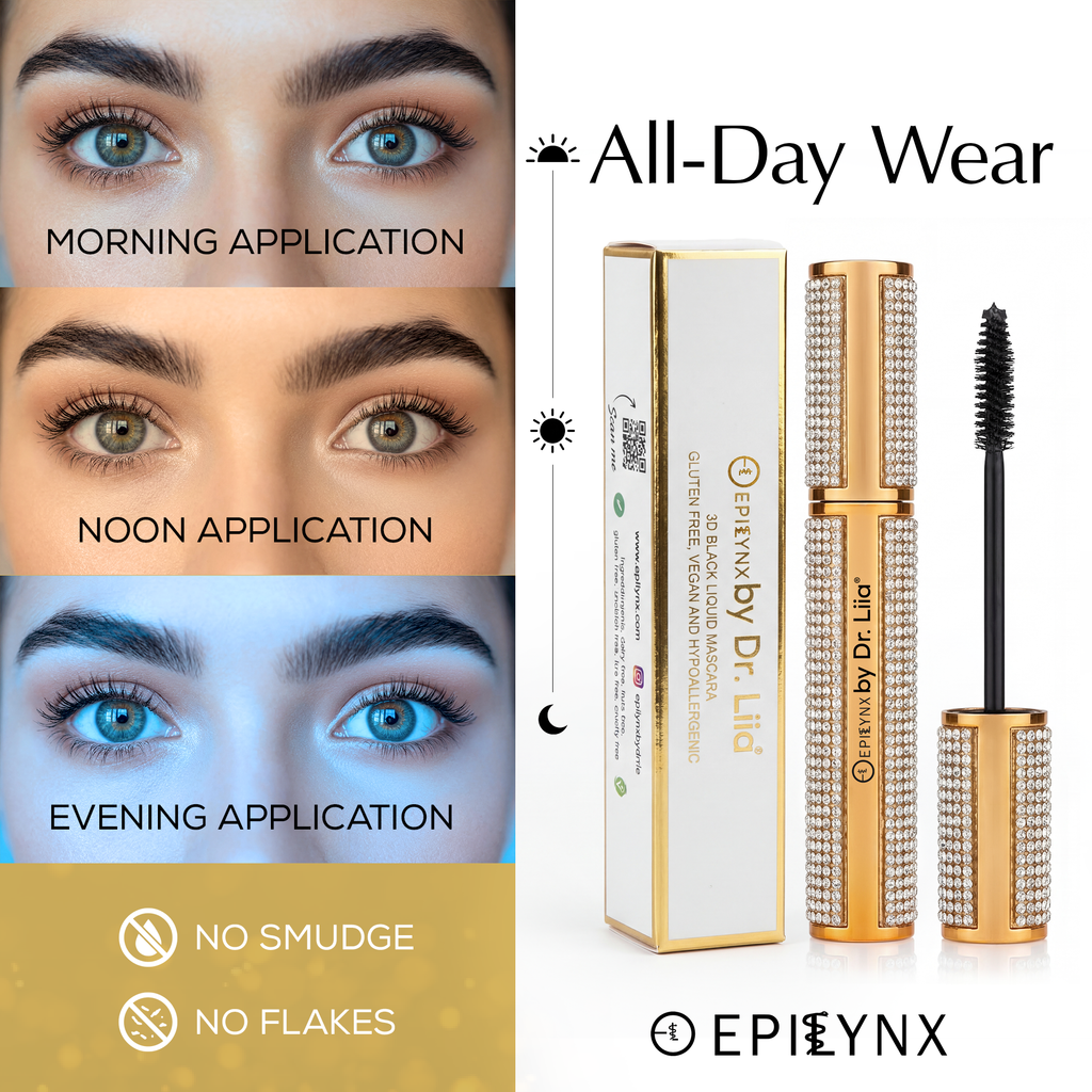 Gluten-Free Mascara, Black & Blue – Nut-Free, Vegan Mega Volume for Sensitive Eyes