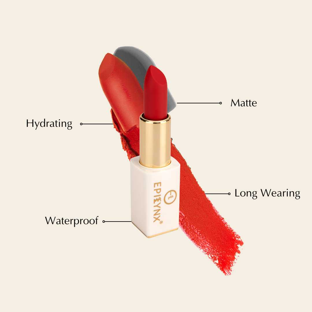 Gluten-Free Matte Lipstick – Nut-Free, Vegan, Hydrating & Long-Wear