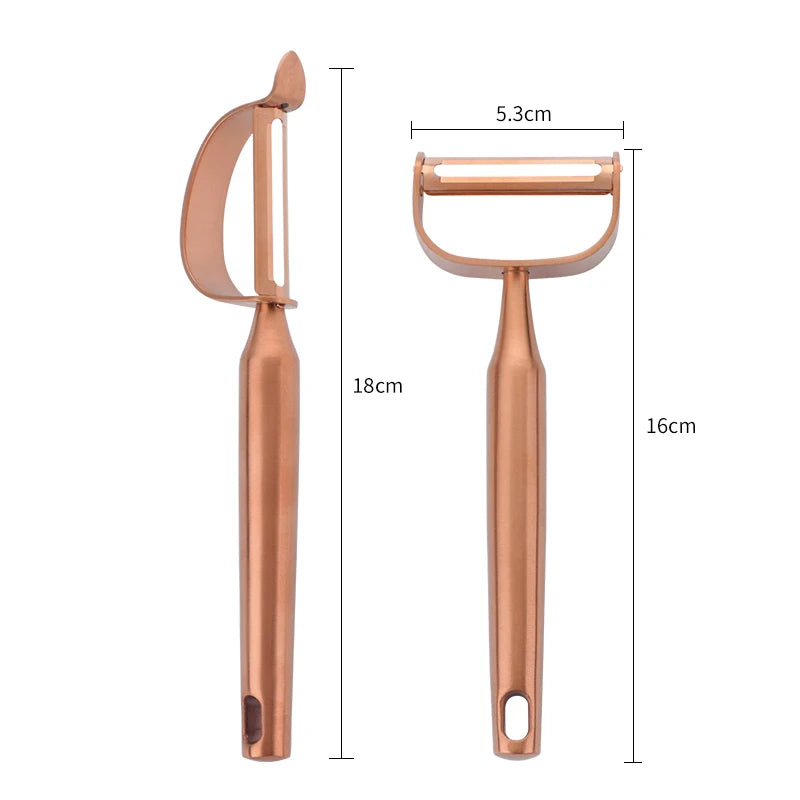 New Gold Fruit Peeler Stainless steel Potato Peeler Vegetables Grater Cutter Julienne Metal Fruit serving tools Kitchen Gadgets