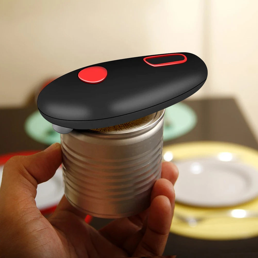 Electric Bottle Opener One Touch Hand Held Can Opener with Smooth Edge Auto Electric Can Opener for Kitchen Gadgets