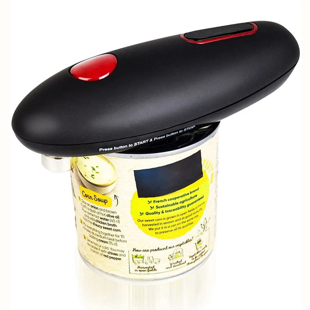 Electric Bottle Opener One Touch Hand Held Can Opener with Smooth Edge Auto Electric Can Opener for Kitchen Gadgets