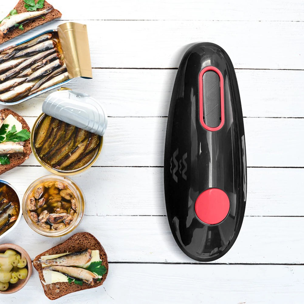 Electric Bottle Opener One Touch Hand Held Can Opener with Smooth Edge Auto Electric Can Opener for Kitchen Gadgets