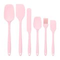 6pc Silicone Spatula set for baking-cake frosting kit with brush, non-stick scrapers & cream spreads |   cute kitchen gadgets