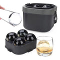 Clear Ice Cube Maker Ice Tray 4 Large Balls Bartender-Quality Ice Mold Easy-to-Remove Sphere Silicone Mold Kitchen Gadgets