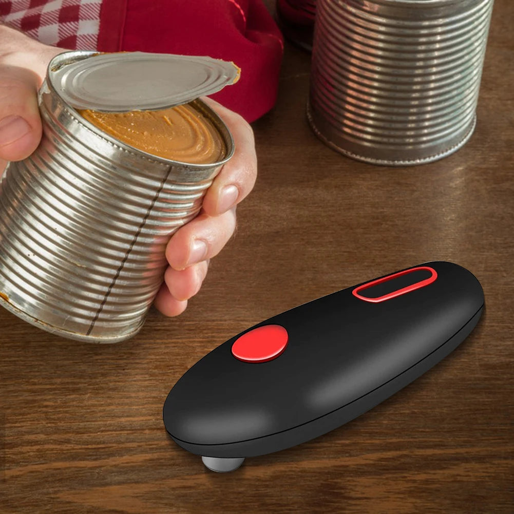 Electric Bottle Opener One Touch Hand Held Can Opener with Smooth Edge Auto Electric Can Opener for Kitchen Gadgets