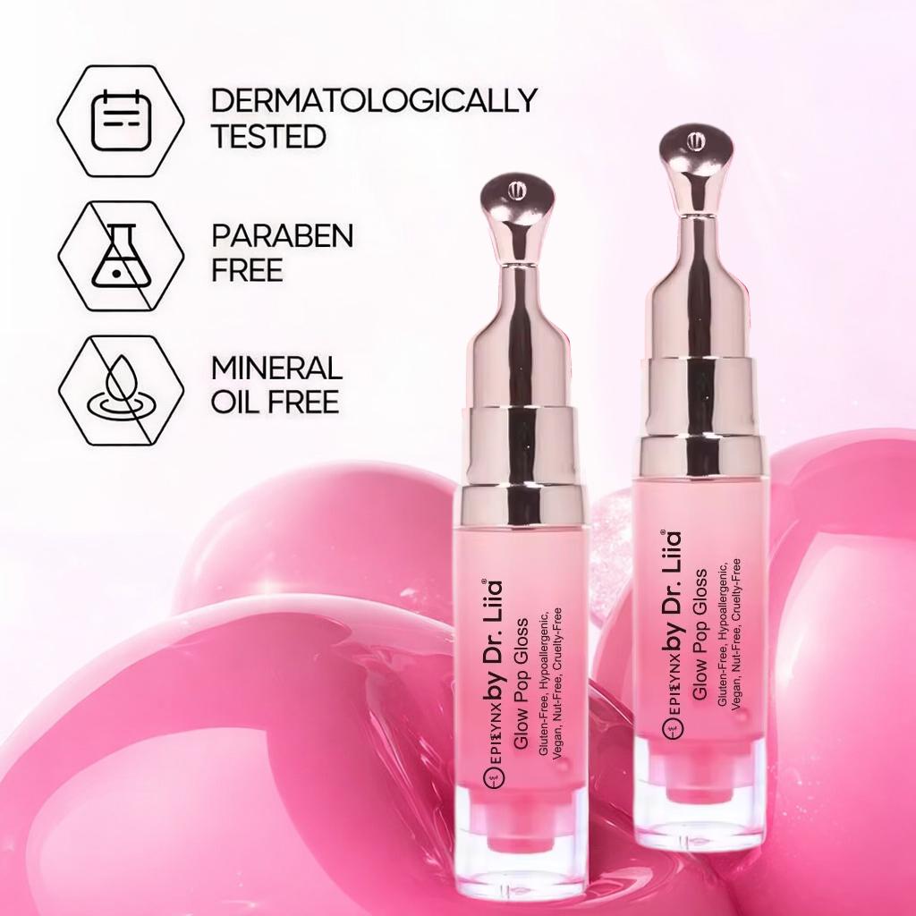 Glow Pop Gluten-Free Lip Stain – Nut-Free, Vegan All-Day Color-Changing Lip Tint