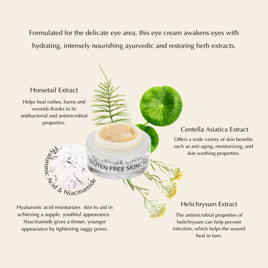 Gluten-Free Brightening Eye Cream – Nut-Free, Vegan & Firming for Under Eyes