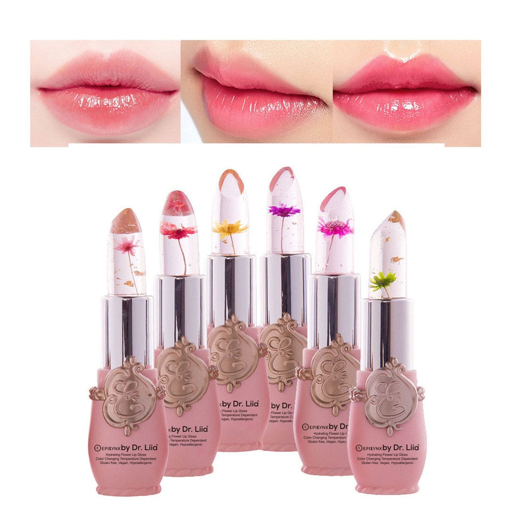 Gluten-Free Color-Changing Flower Lip Gloss – Nut-Free, Vegan & Hydrating