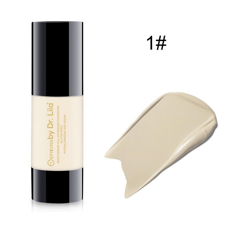 Gluten-Free Full-Coverage Foundation SPF 15 – Nut-Free, Vegan & Hydrating Dewy Finish
