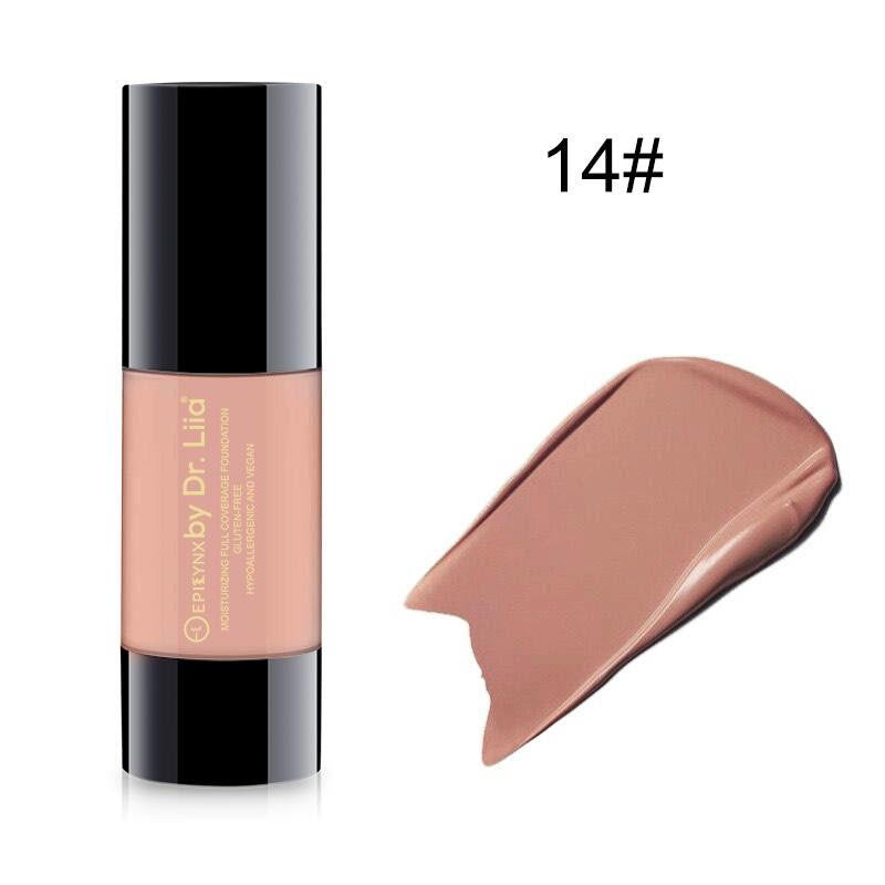 Gluten-Free Full-Coverage Foundation SPF 15 – Nut-Free, Vegan & Hydrating Dewy Finish