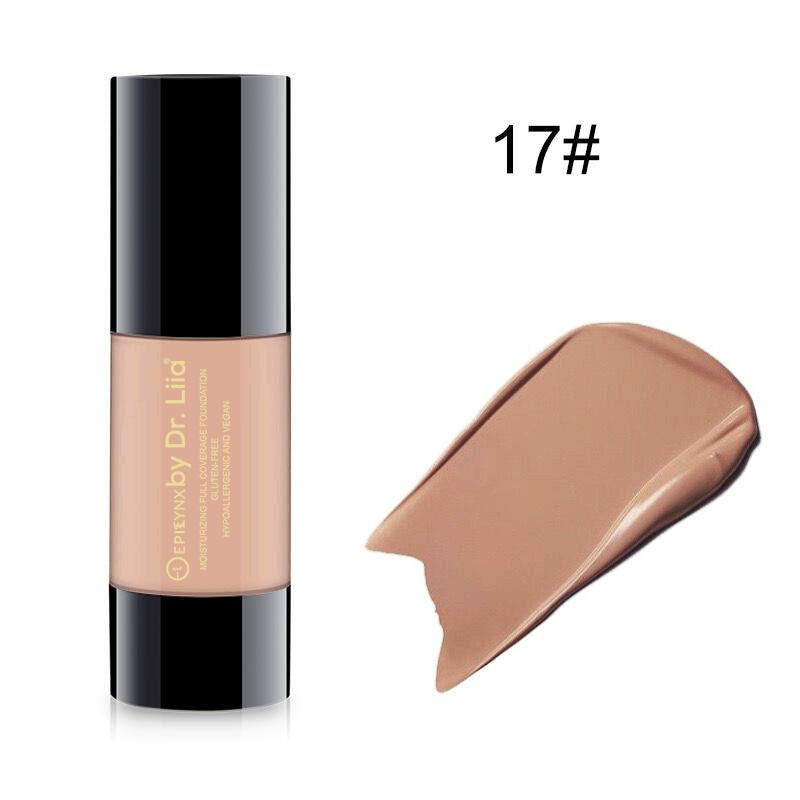 Gluten-Free Full-Coverage Foundation SPF 15 – Nut-Free, Vegan & Hydrating Dewy Finish