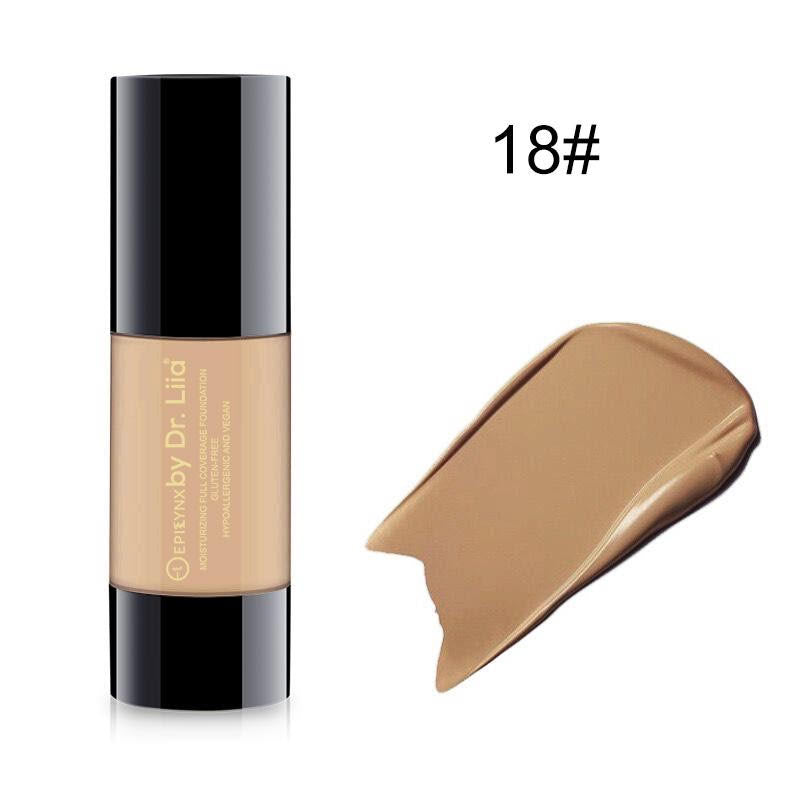 Gluten-Free Full-Coverage Foundation SPF 15 – Nut-Free, Vegan & Hydrating Dewy Finish