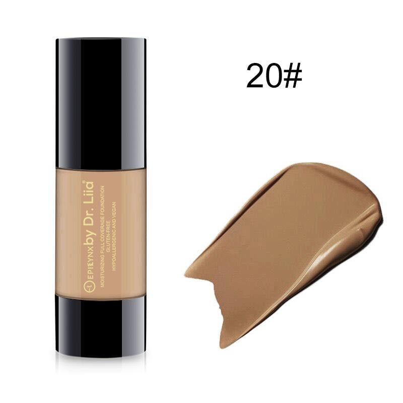 Gluten-Free Full-Coverage Foundation SPF 15 – Nut-Free, Vegan & Hydrating Dewy Finish