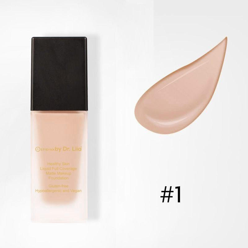 Gluten-Free Matte Foundation with SPF 30 – Nut-Free, Vegan, Full Coverage & Hydrating